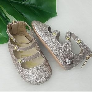Sam Edelman gold sparkly crib shoes Size 3